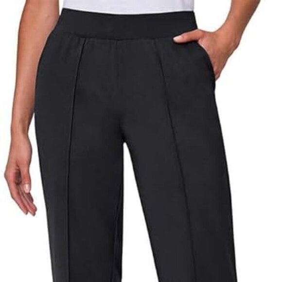 New Mondetta Tailored Travel Pant Women's Size 14 Black Comfort Stretch Fabric - Picture 2 of 9